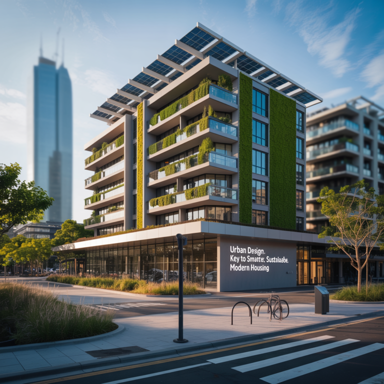 Rendering of a new urban building at a street corner, showcasing modern design and architecture